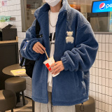 2025冬季港风新款高品质羊羔毛棉衣外套男Y8017-P115，男装棉衣，星座912-1（原星座914-5）