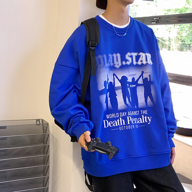 2025秋季节克莱因蓝港风情侣套头印花卫衣男DL304-P48,男装卫衣,星座912-1（原星座914-5）