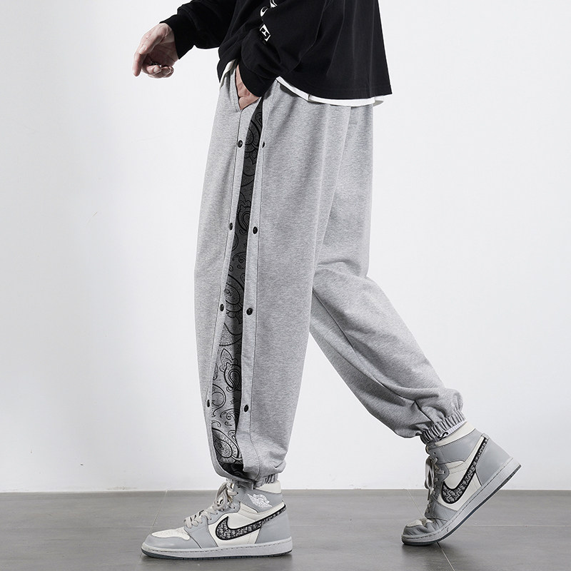 2025秋季新款创意腰果花拼接运动休闲裤男K8035-P5578，男装休闲裤，星座912-1（原星座914-5）