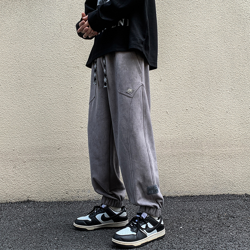 2024春季港风重磅麂皮绒高品质休闲卫裤男K239-P60，男装休闲裤，星座912-1（原星座914-5）