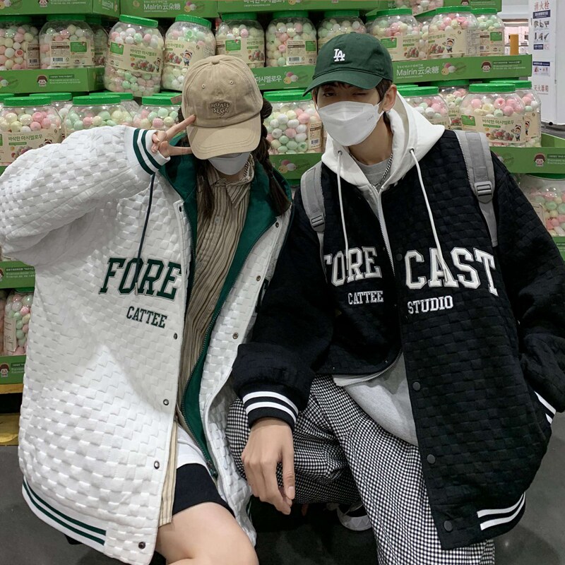 2025秋季新款港风情侣高品质假两件刺绣棒球服JK272-P105138，女装职业装，星座912-1（原星座914-5）