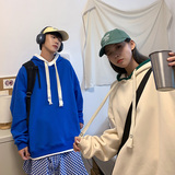 2025秋季新款港风情侣学生卫衣外套纯色拼色连帽外套男DL318-P50，女装短外套，星座912-1（原星座914-5）