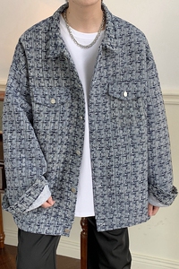 2025秋季新款港风宽松版型高级小香风夹克外套男JK535-P80108图片
