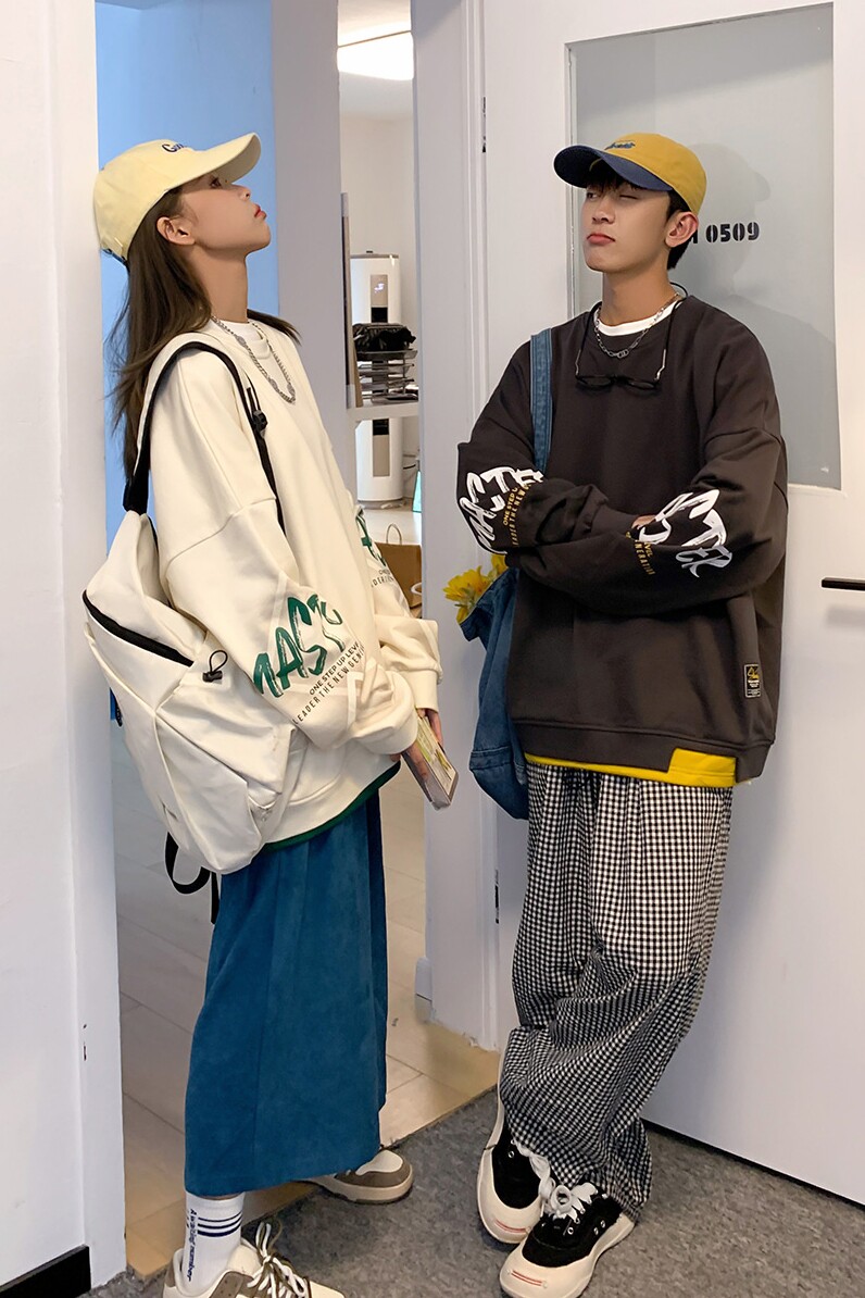 2025秋季港风情侣卫衣高品质卫衣男假两件卫衣DL302-P48,男装卫衣,星座912-1（原星座914-5）
