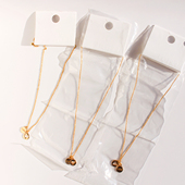 外贸饰品欧美单极简百搭LOVE心形圆牌吊坠细链项链通勤锁骨链385