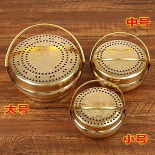 铜火铳结婚手炉火炉老式 脚炉火囱嫁妆新娘陪嫁乔迁新居摆件铜旺盆