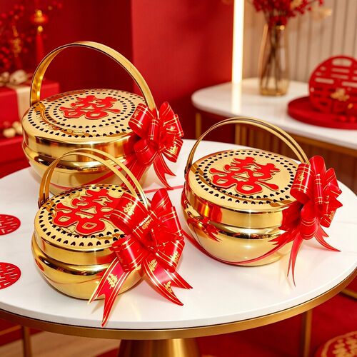 嫁妆新娘出嫁结婚旺夫盆铜火炉