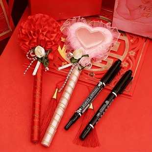 婚宴婚庆席位卡婚礼记签到台结婚金色字签到笔油漆笔贺礼登记笔