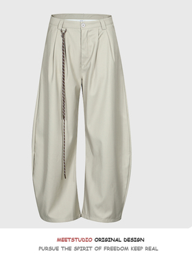 美式 直筒 灰色 休闲裤 男女 四季 阔腿 运动裤 宽松 百搭 西裤