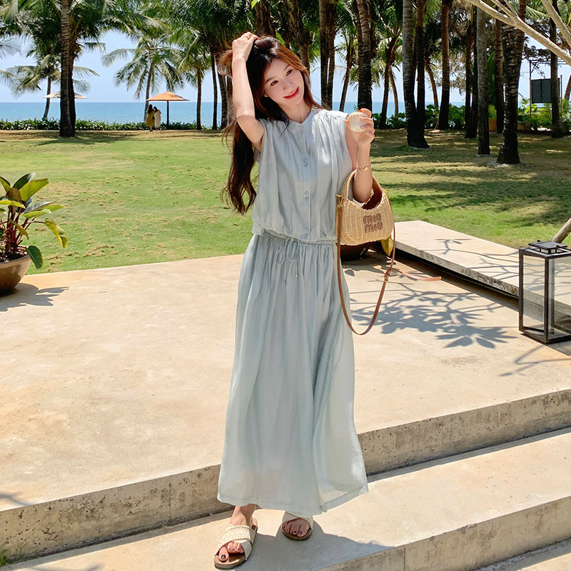 DARAROSE正品！流光溢彩超美浅绿色质感仙气松紧腰长款半身裙0415,女装套装/套裙,浙宝213A