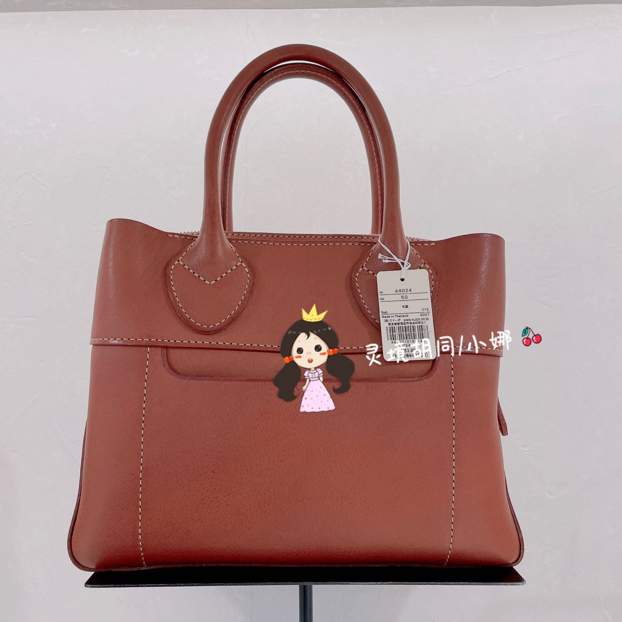 日本代购直邮 genten 牛革手提肩包 复古日系简约森系 女士 44095