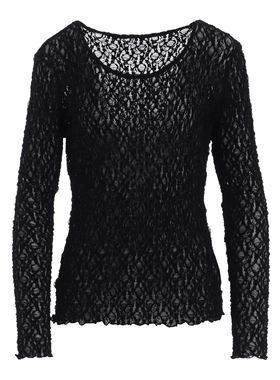 日本购 limi feu 蕾丝长袖圆领打底 25/11 LL-T50-630-1-02