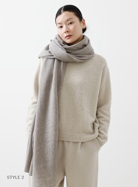 日本购 evam eva羊毛围巾 E253G226