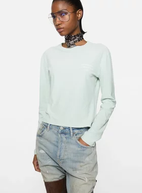 日本购直邮 acne studio 圆领长袖T恤 logo 不退换 26/7