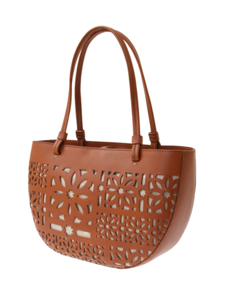 日本购直邮 genten 帆船镂空手提包托特包 44585