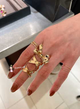 日本购 e.m. 立体蝴蝶结戒指 可活动 专柜正品