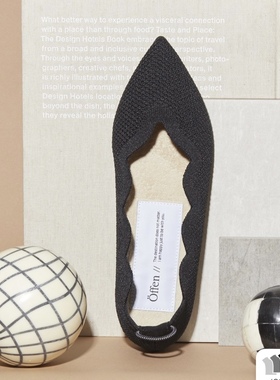 日本代购直邮 offen女鞋单鞋 尖头显瘦花边 环保轻量舒适