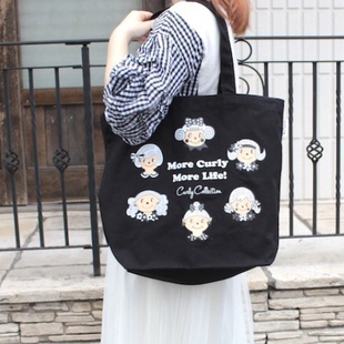 北京现货 curly collection卷发女孩 手工收纳袋手拎包 可爱