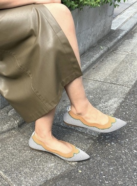 日本代购直邮 offen单鞋女鞋 拼接撞色环保 舒适轻量 日系通勤