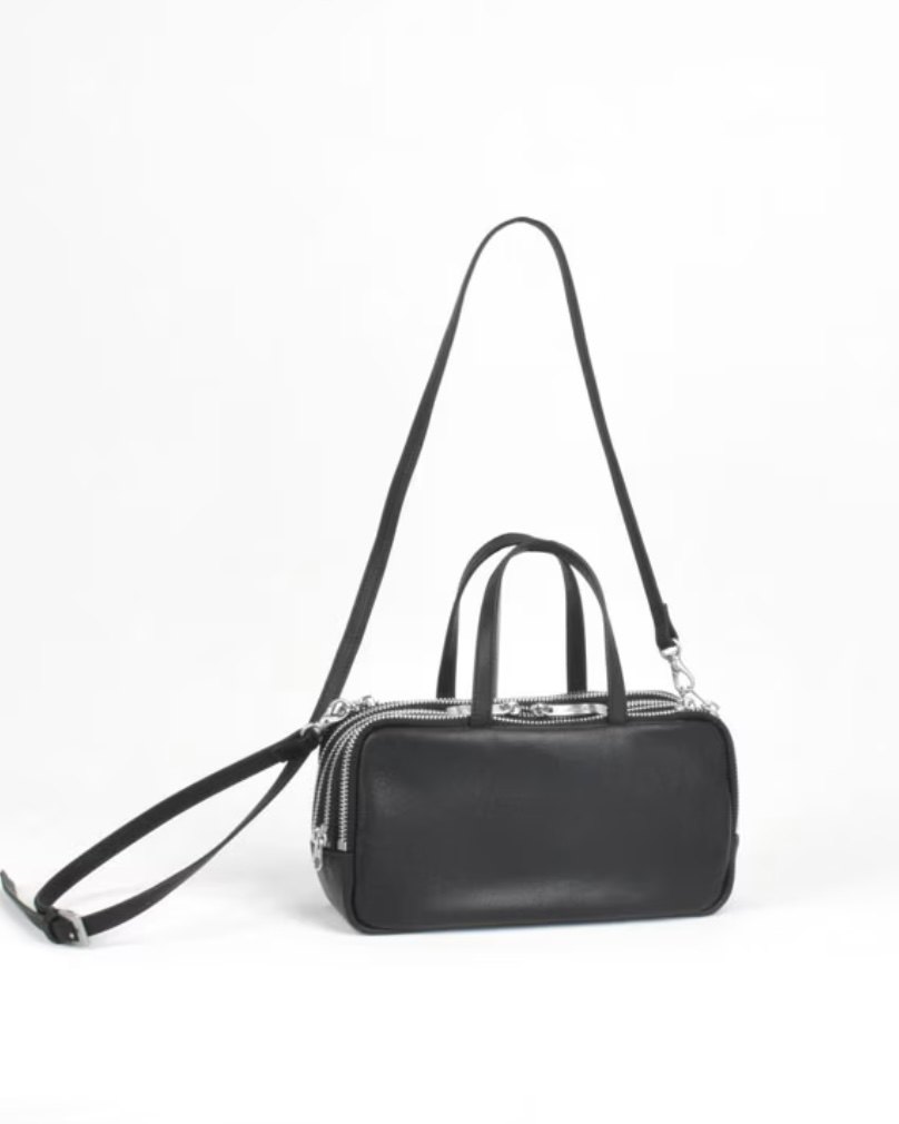 日本购直邮 kawa-kawa 牛皮 保龄球包 单肩手拎 拉链