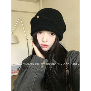 【大弹力简约针织包头帽】堆堆帽新款百搭显脸小休闲女款个性秋冬