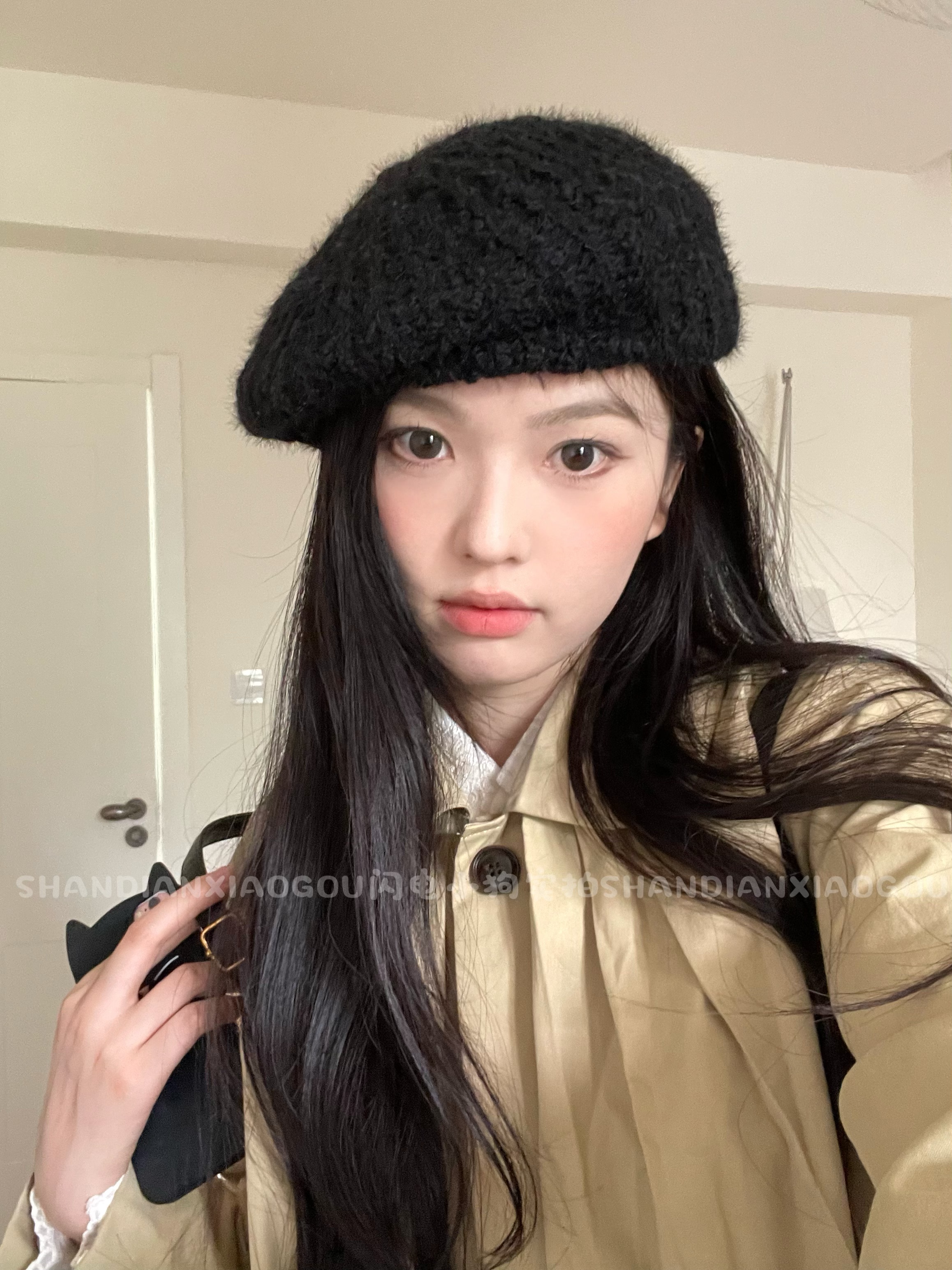 一体式英伦贝雷帽*高温定型版百搭经典秋冬帽子