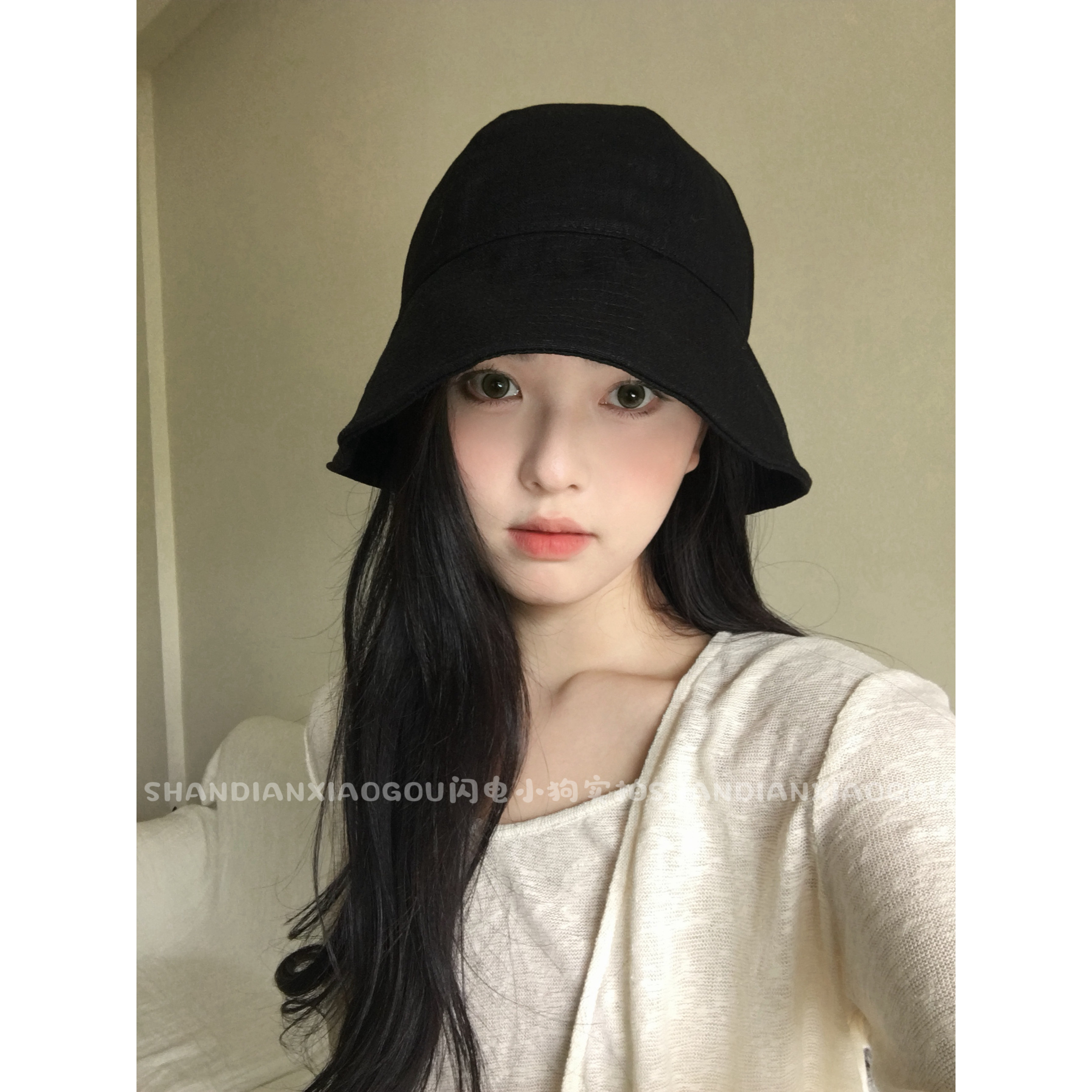 【大版亚麻纯色圆顶渔夫帽】新款百搭显脸小遮阳防晒休闲女款盆帽