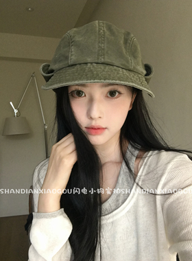 牛仔小众日系复古渔夫帽*新款百搭显脸小春夏大檐遮阳女款