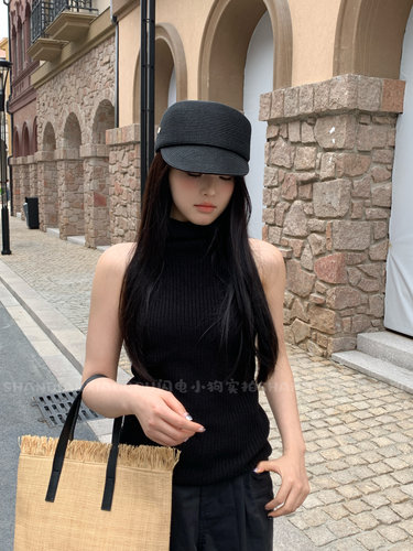 马术礼帽春夏款* 逛街凹造型显脸小草编马术帽女鸭舌帽大脸