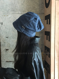美式复古冷帽｜素颜遮脸渔夫帽堆子女秋冬黑色街头休闲显脸小包头