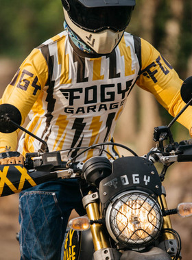 福禄车库COOLMAX夏季户外速干衣防晒透气机车摩托长袖骑行服T恤