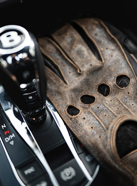 限量发售！英式复古机车马术骑行驾驶开车羊皮真皮夏季全指薄手套