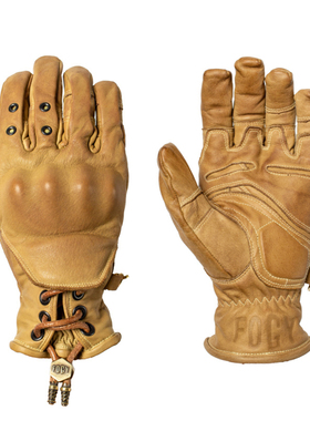 镇店之宝！福禄车库ce2认证春秋冬真皮复古骑行机车摩托骑行手套