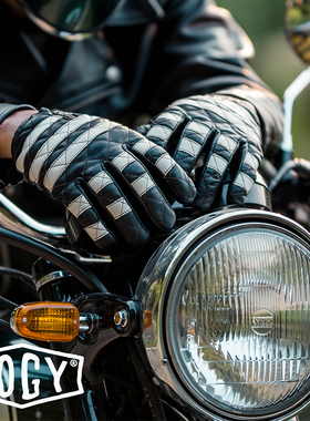 福禄车库&reg;复古摩托机车真皮囚徒囚犯春秋手套日式骑行春秋冬