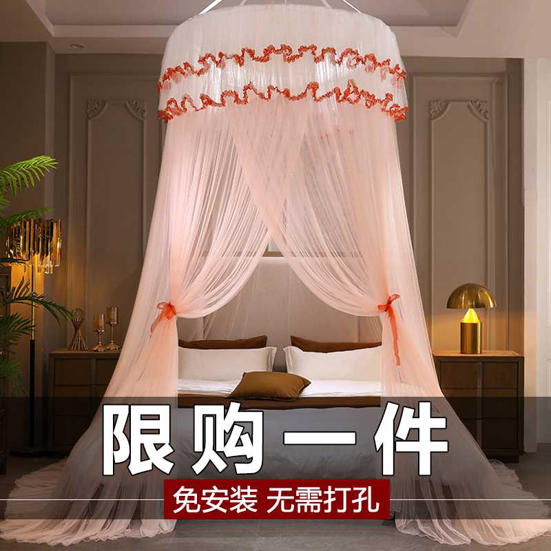 蚊帐家用2021新款免安装卧室新型落地蚊帐公主风吊顶宫廷蚊帐防蚊