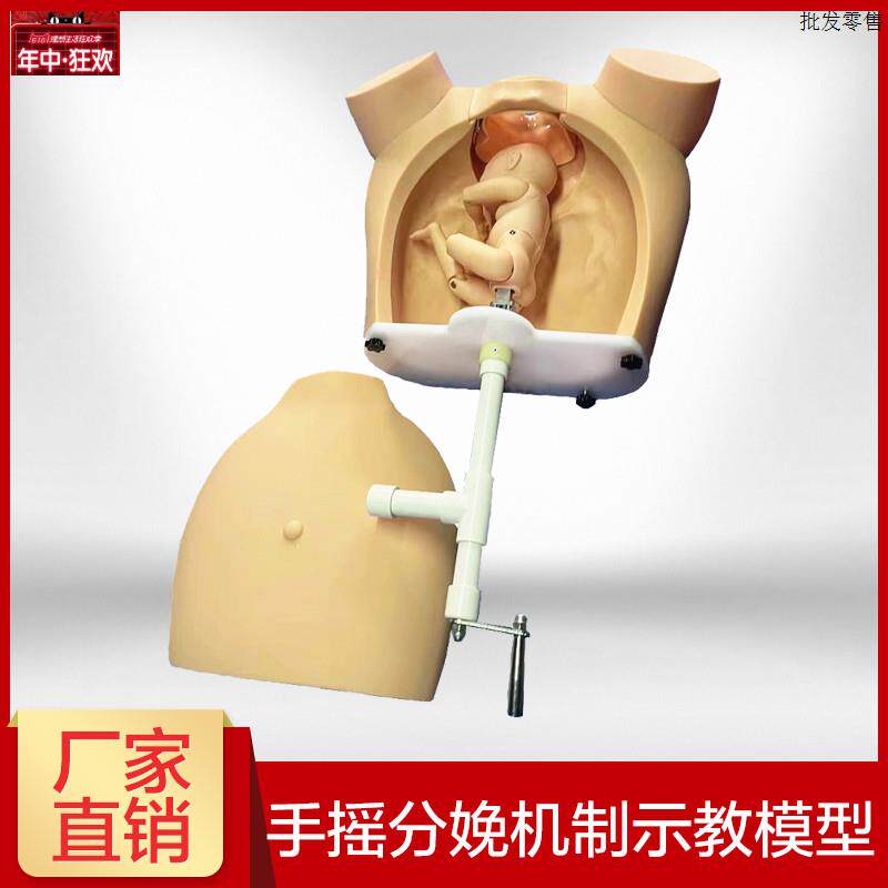 高级手摇分娩机制示教模型医m学用练习模具助产训练模型分娩教学