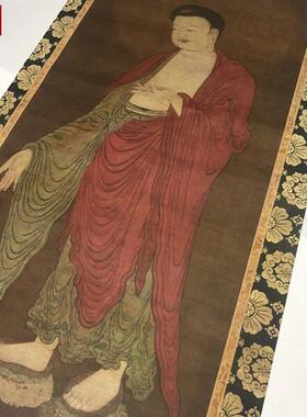 宋代古画佛像阿弥陀佛图画芯未装裱古画微喷真迹复L制品古代佛画