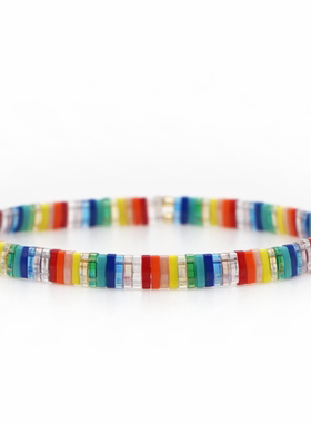 欧美风ins玻璃珠海滩手链