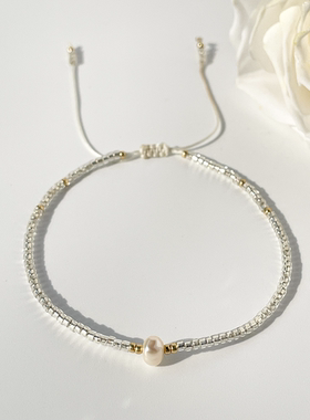 日韩风高级感轻奢珍珠玻璃手链