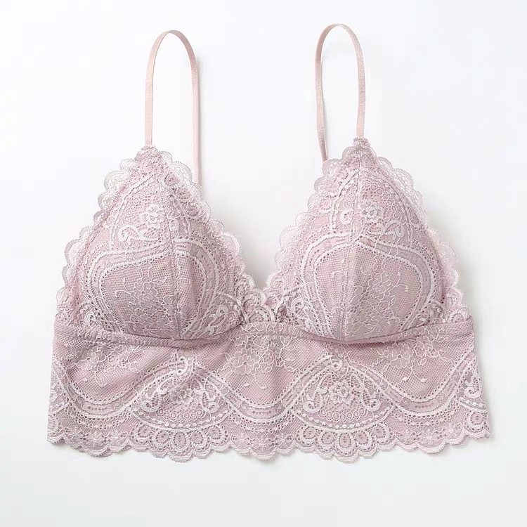 thumbnail for 6IXTY8IGHT68 lace underwear thin summer breathable feminine comfort French triangle cup underwired bra