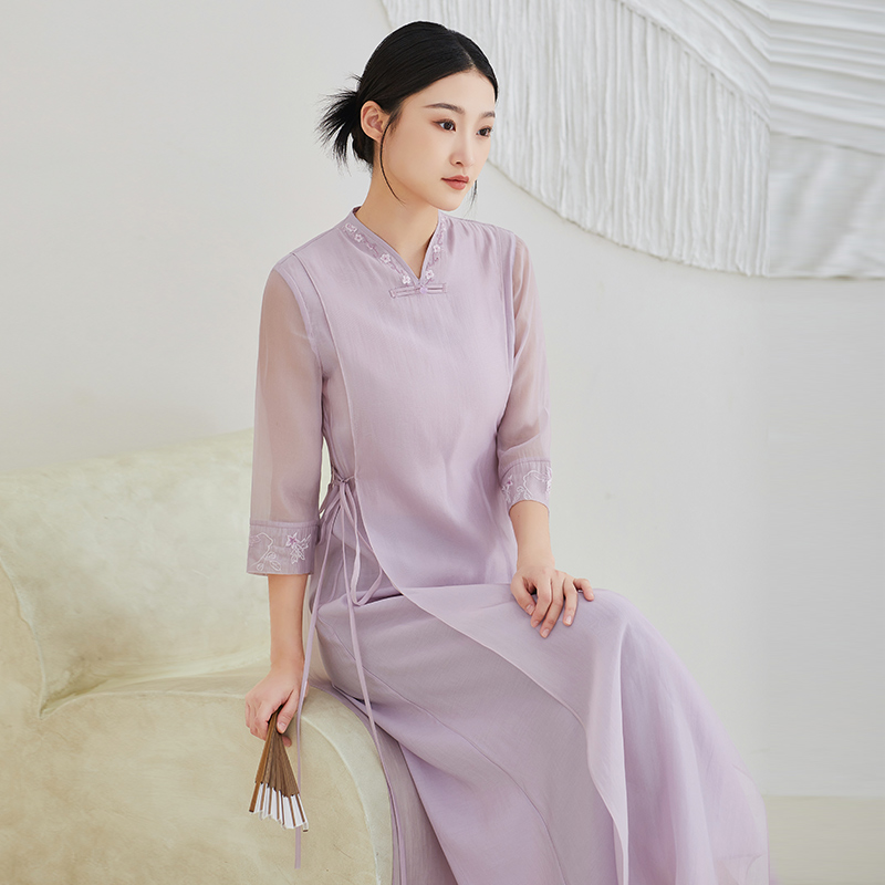 中国风改良复古旗袍裙