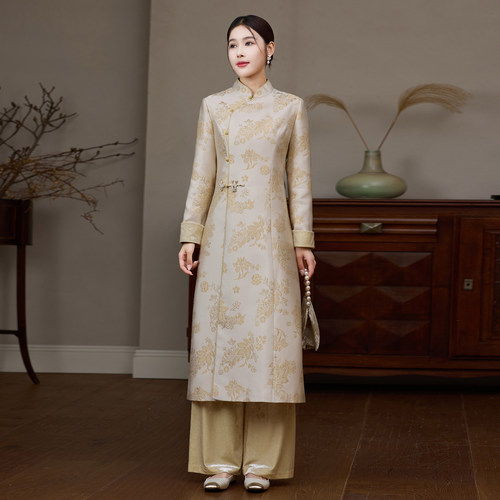 森莲新中式上衣长袖百搭气质立领