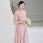 裙子 高端汉服女装 新中式 国风改良旗袍连衣裙女禅意茶服夏2025新款