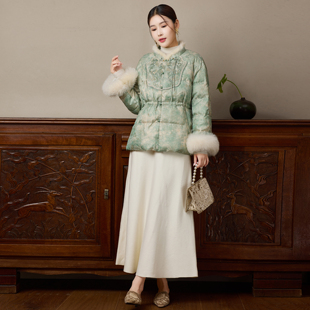 轻薄羽绒服女款冬季2025新款上衣刺绣短款国风加厚保暖白鸭绒外套