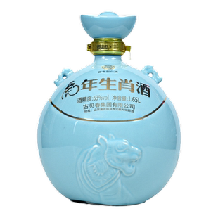 古贝元虎年生肖酒1.65L酱香型53度大曲坤沙纯粮固态法白酒1坛装