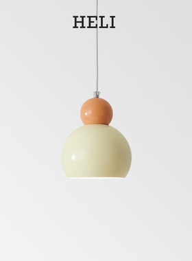 HELI北欧现代房间主卧室床头吊灯奶油风餐厅饭桌氛围感小吊线灯