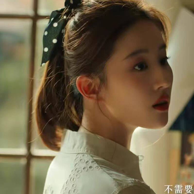 玫瑰的故事刘亦菲同款简约波点马尾抓夹复古蝴蝶结发夹盘发鲨鱼夹