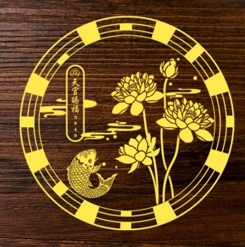 泰哥好运连连荷花贴卫生间鞋柜门贴除秽化污好运锦鲤莲花贴纸