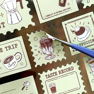 饰DIY素材 温度文艺复古邮票手帐装 信 恋人可书写模切贴纸生活