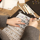镂空手绘画画模板尺diy手账帐英文字母数字小学生手抄报套装 神器